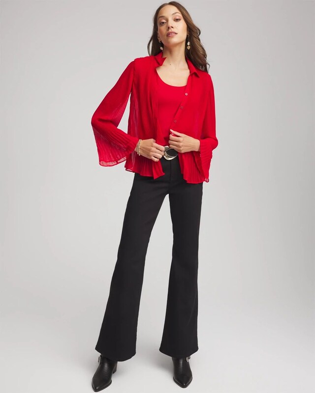 Pleated Georgette Blouse - image 2